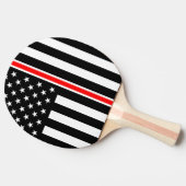 Thin Red Line Flag: Feuerwehrheldengedächtnis Tischtennis Schläger (Seitenansicht)