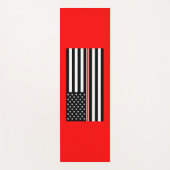 Thin Red Line Flag: Feuerwehrheldengedächtnis Yogamatte (Vorderseite)