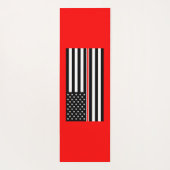 Thin Red Line Flag: Feuerwehrheldengedächtnis Yogamatte (Rückseite)