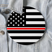Thin Red Line Flag: Feuerwehrmann Heldengedenkfeie Button (Beispiel)