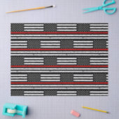 Thin Red Line Flag Fireman Retirement Firefighter Seidenpapier (Basteln)