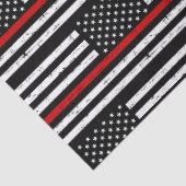 Thin Red Line Flag Fireman Retirement Firefighter Seidenpapier (Detail)