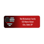 Thin Red Line Flag Herz (Vorne)