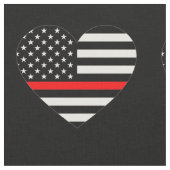 Thin Red Line Flag Herz Stoff (Nahaufnahme)