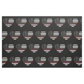 Thin Red Line Flag Herz Stoff (Fat Quarter (45,7 x 55,9 cm))