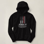 Thin Red Line Flag Joshua 1 9 Bibel Christliches F Hoodie (Design vorne)