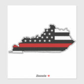 Thin Red Line Flag Kentucky Aufkleber (Blatt)