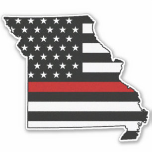 Thin Red Line Flag Missouri Aufkleber