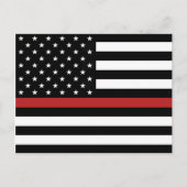 THIN RED LINE FLAG POSTKARTE (Vorderseite)