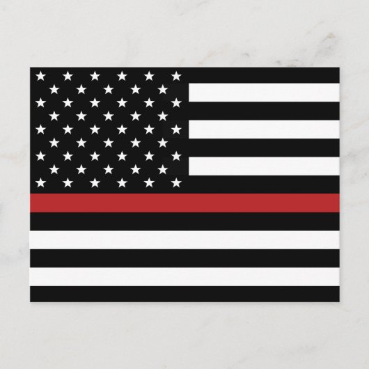 THIN RED LINE FLAG POSTKARTE (Vorderseite)