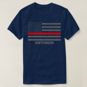 Thin Red Line Flag Remüde Firefighter Geschenk T-Shirt (Design vorne)