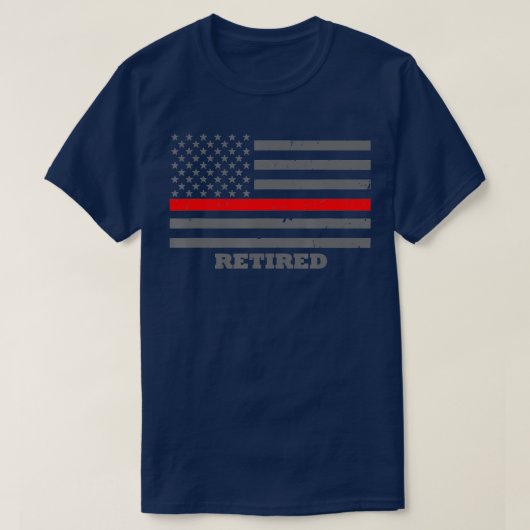Thin Red Line Flag Remüde Firefighter Geschenk T-Shirt (Design vorne)