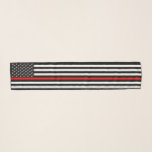 Thin Red Line Flag USA Scarf Schal<br><div class="desc">Die Thin Red Line ist ein Symbol,  das von Feuerwehrleuten benutzt wird.</div>