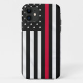 Thin Red Line-Flagge Case-Mate iPhone Hülle (Rückseite)