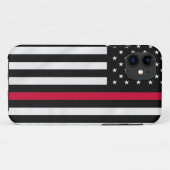 Thin Red Line-Flagge Case-Mate iPhone Hülle (Rückseite (Horizontal))