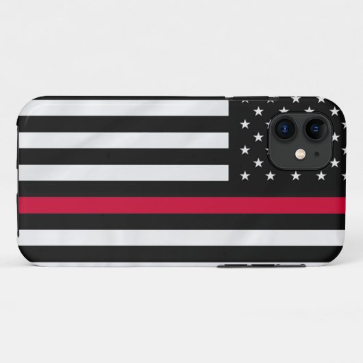 Thin Red Line-Flagge Case-Mate iPhone Hülle (Rückseite (Horizontal))