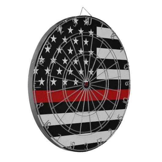 Thin Red Line-Flagge Dartscheibe (Vorderseite Links)