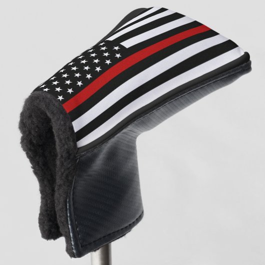 Thin Red Line-Flagge Golf Headcover (3/4 Vorderseite)