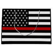 Thin Red Line-Flagge Große Geschenktüte (Vorderseite)