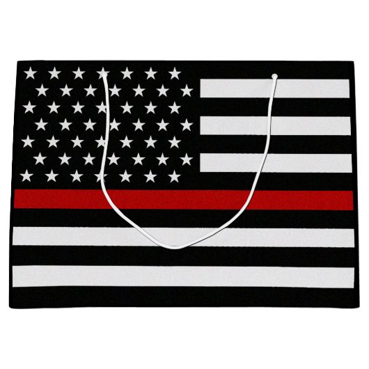 Thin Red Line-Flagge Große Geschenktüte (Vorderseite)