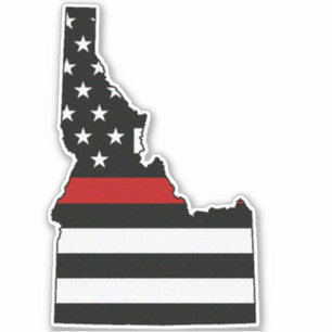 Thin Red Line Flagge Idaho Aufkleber