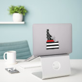 Thin Red Line Flagge Idaho Aufkleber (Laptop auf Schreibtisch)