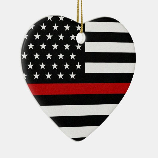 Thin Red Line-Flagge Keramik Ornament (Rechts)