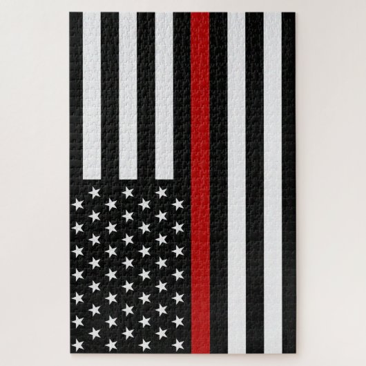Thin Red Line-Flagge Puzzle (Vertikal)