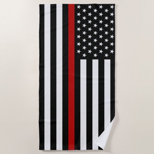 Thin Red Line-Flagge Strandtuch (Vorderseite)