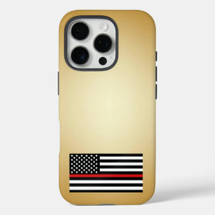 Thin Red Line Gold Gradient iPhone 16 Pro Hülle