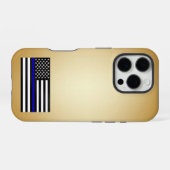Thin Red Line Gold Gradient iPhone Hülle (Rückseite (Horizontal))