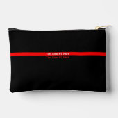 Thin Red Line Grafik mit Text auf einem Zubehörtasche (Rückseite)