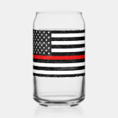 Thin Red Line Grungy American Flag Dosenglas (Vorderseite)