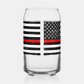 Thin Red Line Grungy American Flag Dosenglas (Links)