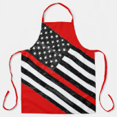 Thin Red Line Grungy Schürze (Vorderseite)