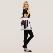 Thin Red Line Heart Shaped American Flag Tasche (Am Model)