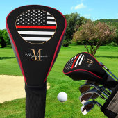 Thin Red Line Mit Monogramm & Golf USA Flagge Headcover