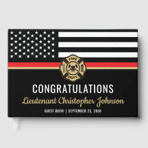 Thin Red Line Patriotic Firefighter Rentirement