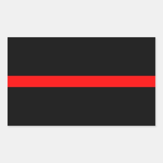 Thin Red LIne Rechteckiger Aufkleber (Vorderseite)