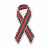 Thin Red Line Ribbon Aufkleber (Vorderseite)