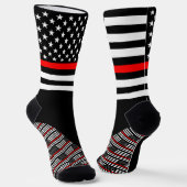 Thin Red Line Socken, amerikanische Flaggenfarben, Socken (Gewinkelt)