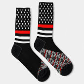 Thin Red Line Socken, amerikanische Flaggenfarben, Socken (Rechts)