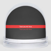 Thin Red Line Symbolic Memorial with text on a Schneekugeln (Vorderseite)