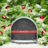Thin Red Line Symbolic Memorial with text on a Schneekugeln (Weihnachten)