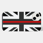 Thin Red Line UK Flag iPhone Hülle (Rückseite (Horizontal))