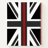 Thin Red Line UK Flag Notizblock (Rückseite)