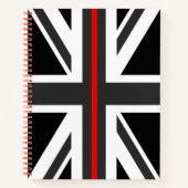 Thin Red Line UK Flag Notizblock (Vorderseite)