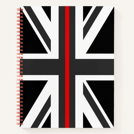 Thin Red Line UK Flag Notizblock (Vorderseite)