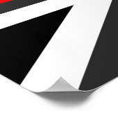 Thin Red Line UK Flag Poster (Ecke)