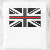 Thin Red Line UK Flag Rechteckiger Aufkleber (Tasche)